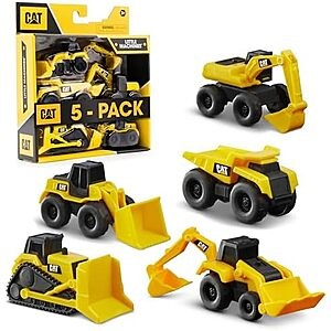 [SnS] $3.80 | 5-pk 3" CAT Construction Little Machines Truck Toy Set at Amazon